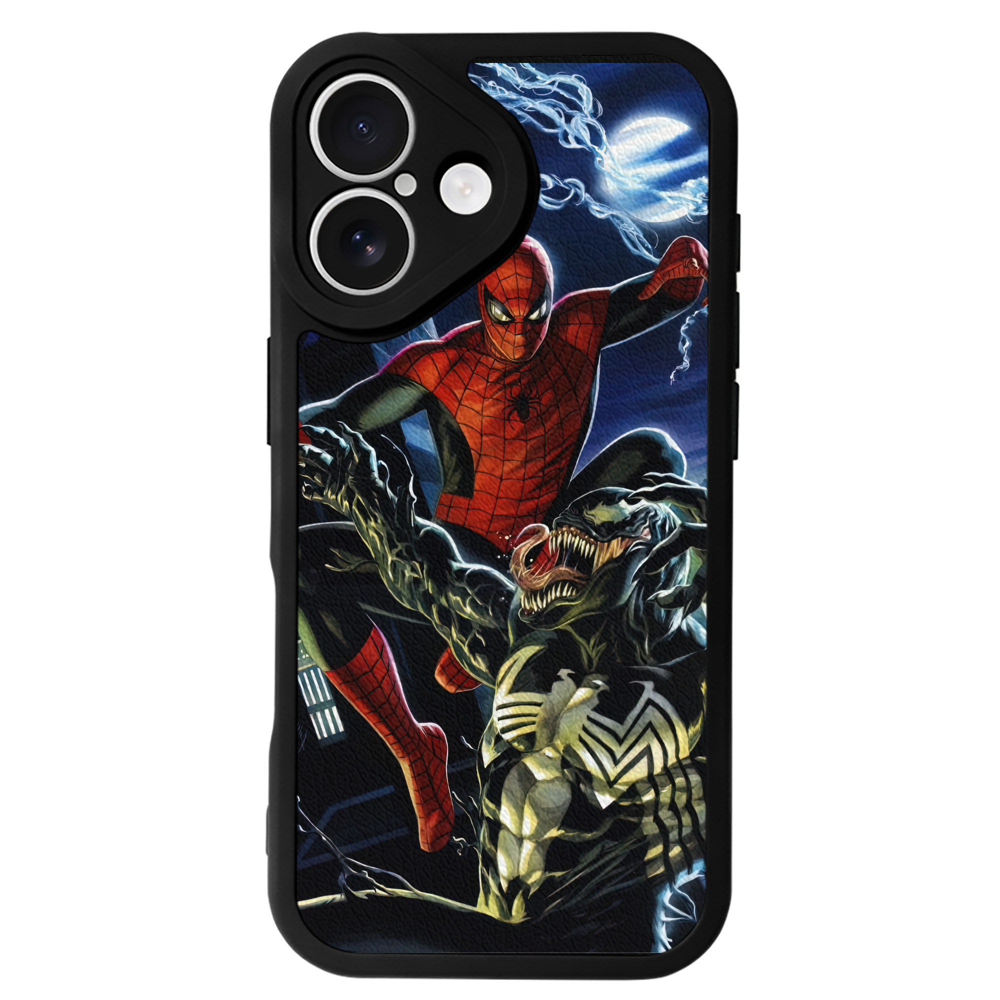 （画像用） Spider Man スパイダーマン 【iPhone 16シリーズ対応】シリコンスマホケース（レザー調） 材質：シリコン